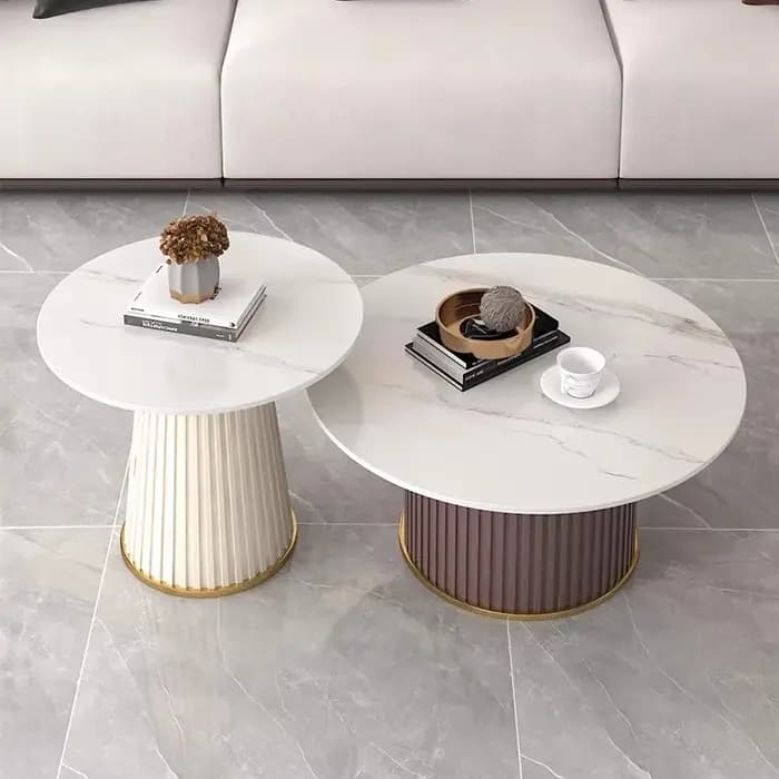 Europe du nord Tables basses Design rond authentique luxe
