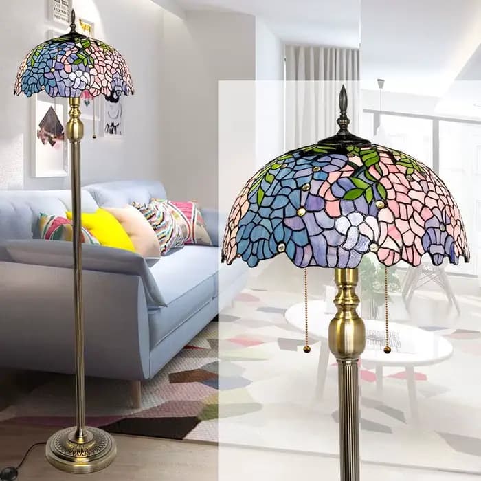 Lampadaire LED Rétro Américain pour Salon, Décoration d'Intérieur Haut de Gamme, Chevet de Chambre, Hôtel, Salle à Manger, Éclairage Vertical