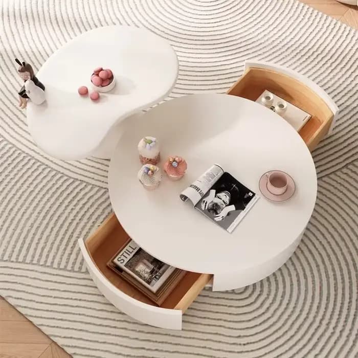 Ensemble de tables basses rondes nordiques