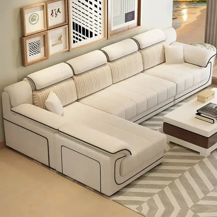 Bois Beige canapés européens remplissage accoudoir Design nordique inclinable paresseux