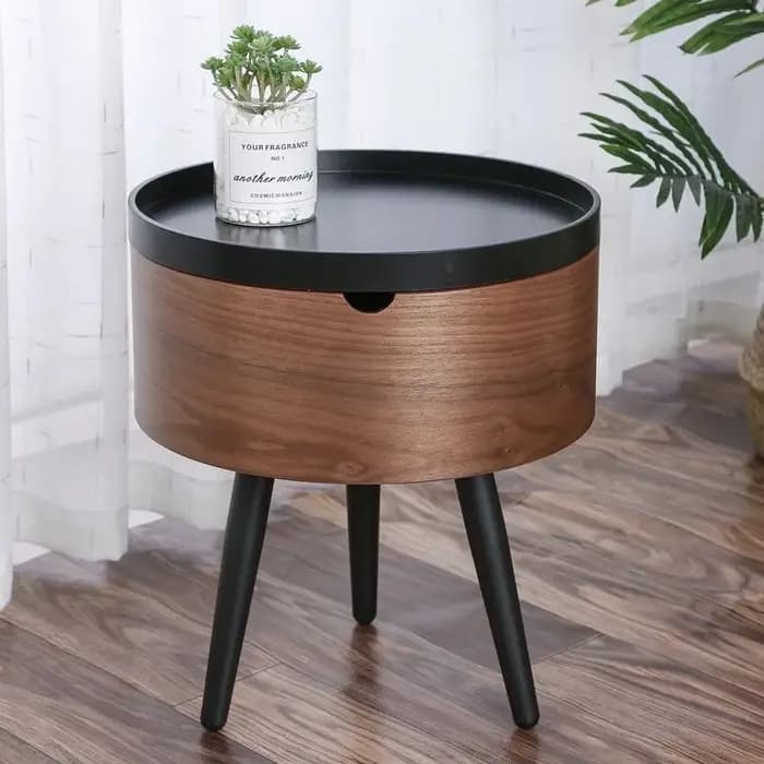 Table Basse Ronde Minimaliste Italienne pour Petit Appartement, Table d'Appoint de Salon, Table de Balcon Luxe Léger, Style Nordique Simple et Unique pour la Maison