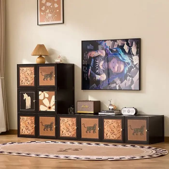Meuble TV de style médiéval pour salon