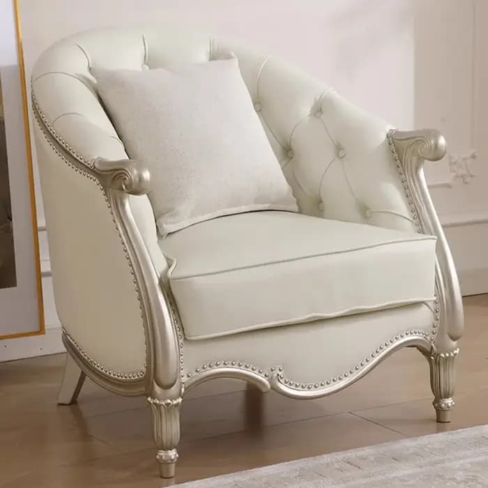 Canapé irrégulier de luxe design blanc intérieur salon clair mode
