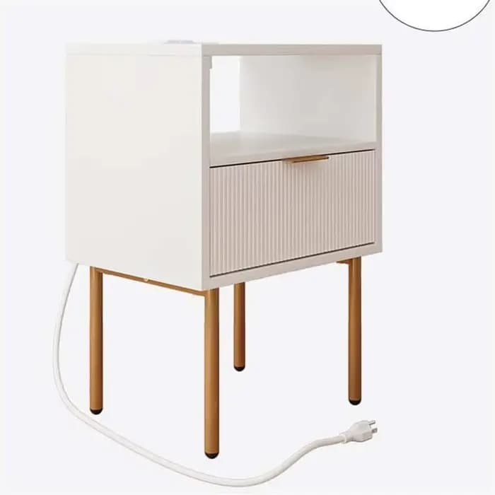 Table De chevet nordique blanche