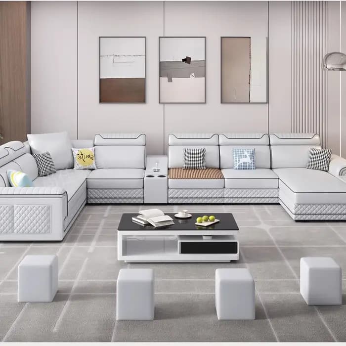 Petit appartement canapé minimaliste sectionnel Design moderne