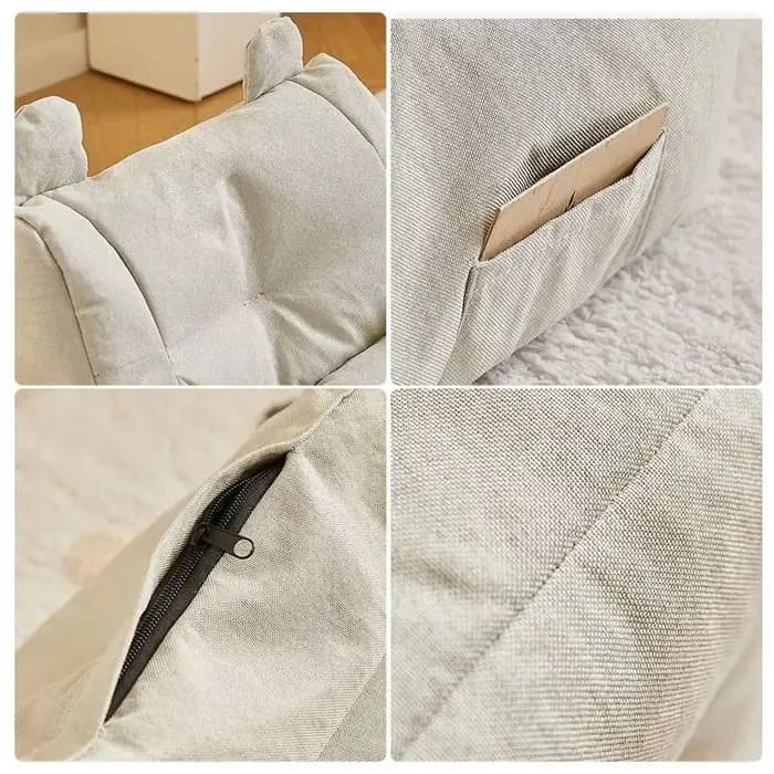 Canapé paresseux en tissu doux avec sac de rangement