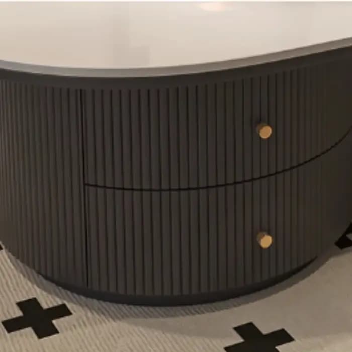 Tiroir blanc Table basse fleur Design luxe salon
