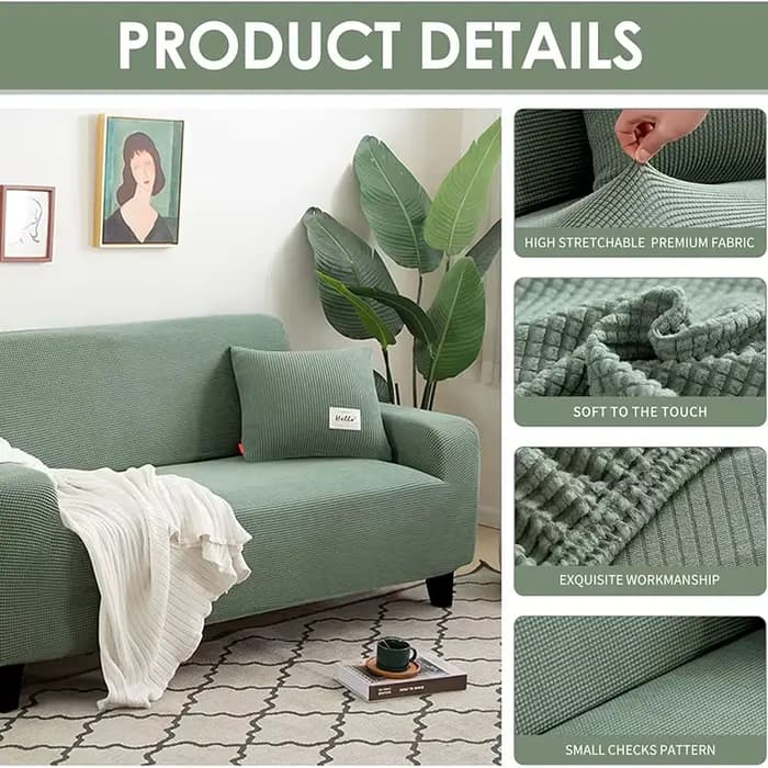 Juste de Protection Épaisse pour Canapé d'Angle, Jacquard Imprimé, Couleur Unie, pour Salon