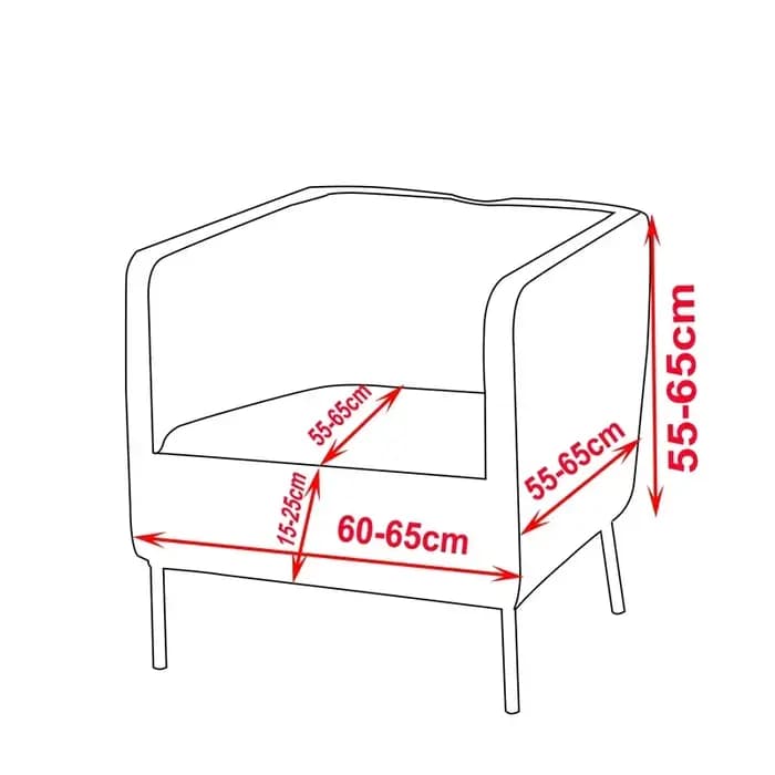 1 pièce Housse de canapé carrée extensible amovible couleur unie pour fauteuil de bain