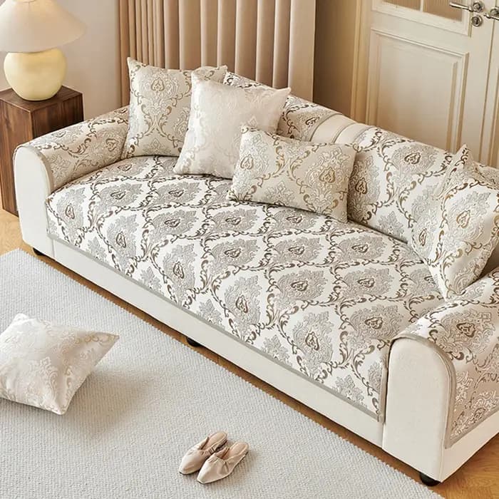 Housse de canapé jacquard exquise antidérapante