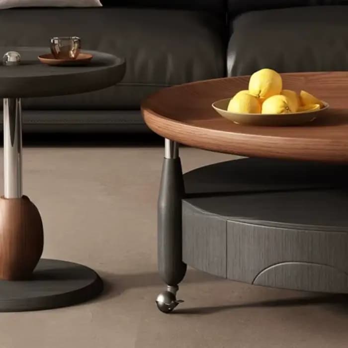 Table basse ronde en bois