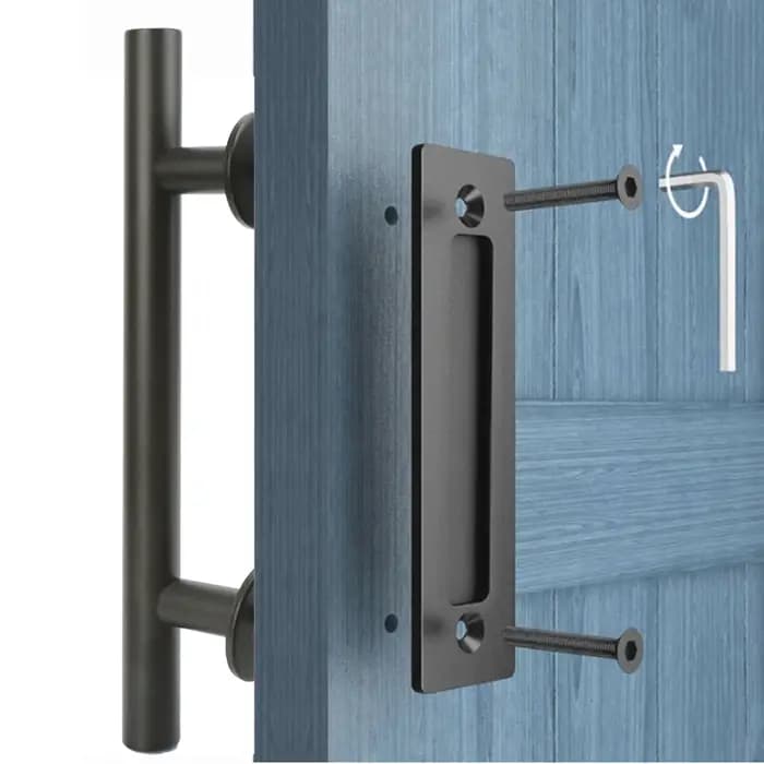 Pour armoire placard tirer encastré bois porte poignée coulissante grange