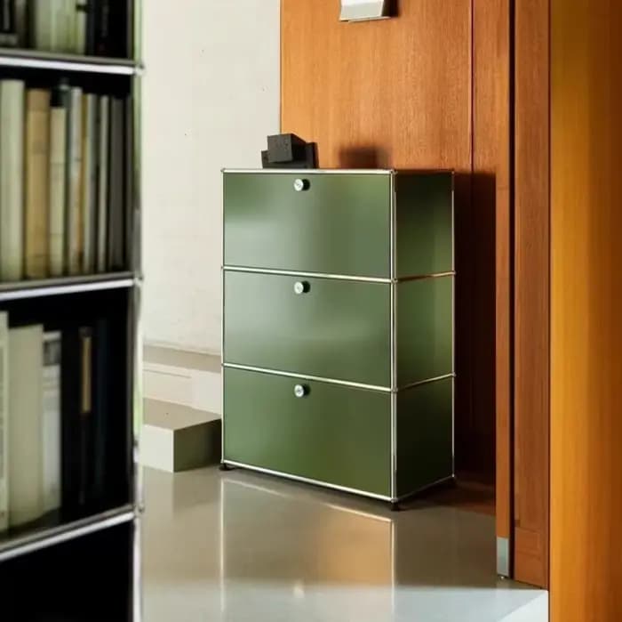 Buffet de salon, armoires de rangement, combinaison modulaire, cadre métallique pour tiroirs de bure