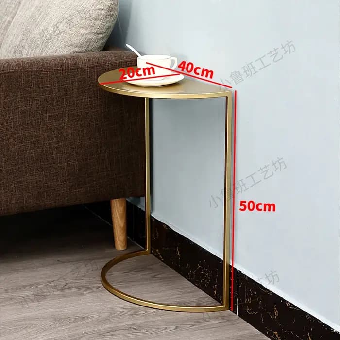 Table d'appoint scandinave en forme de U, petite Table d'appoint en fer forgé, meubles d'accent de s