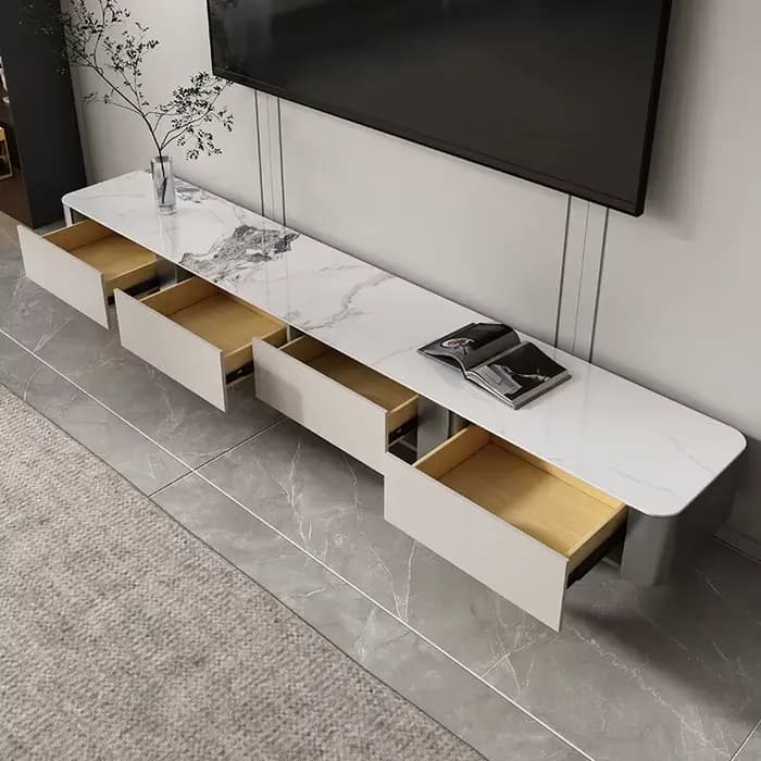 Table Basse Ovale en Acier Inoxydable