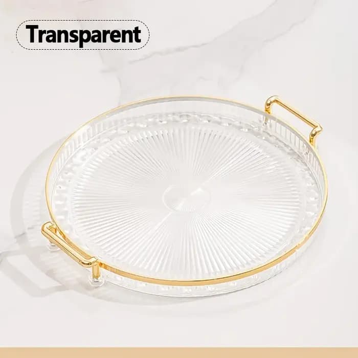 Plateau de rangement rond à Double oreille 1 pièce – Accent décoratif pour table basse