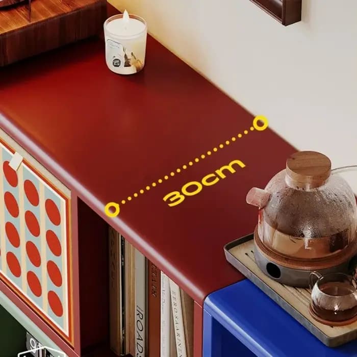 Meuble TV DIY coloré pour salon