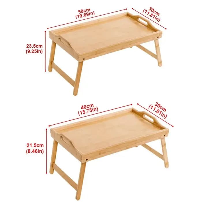 Nouveau Table pliante multifonction bambou petit déjeuner plateau à Dessert Mini fournitures pour la