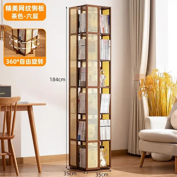Bamboom – étagère de rangement rotative pour salon