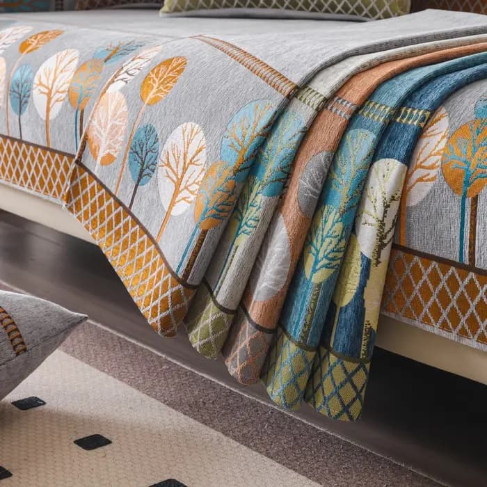 Housse de canapé en Chenille Jacquard