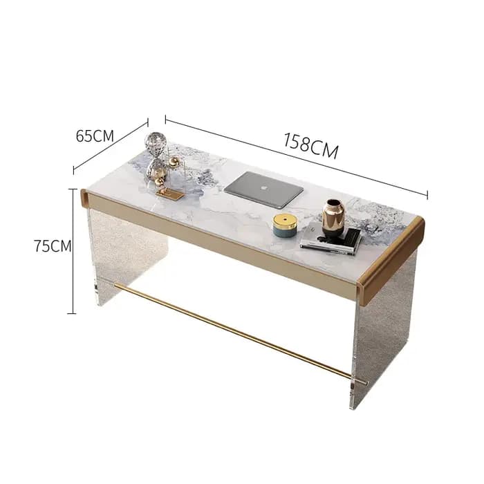 Bureau en pierre acrylique moderne et simple