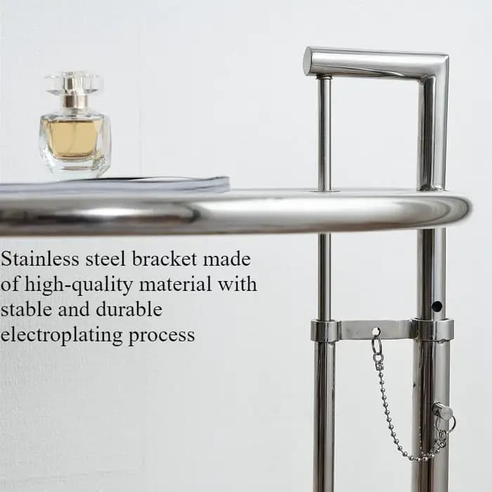 Petite table basse relevable en acier inoxydable