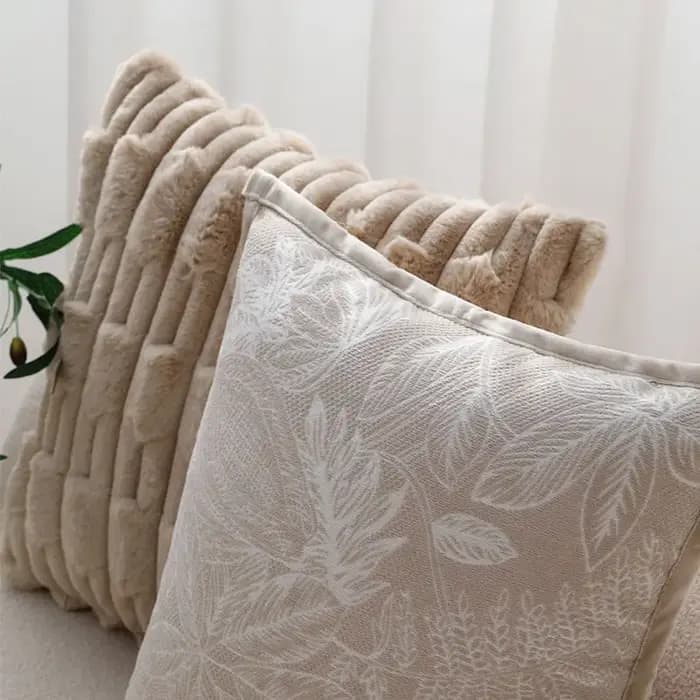 Juste de coussin en peluche douce de style nordique