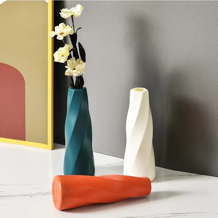 Vase en céramique de simulation en plastique nordique