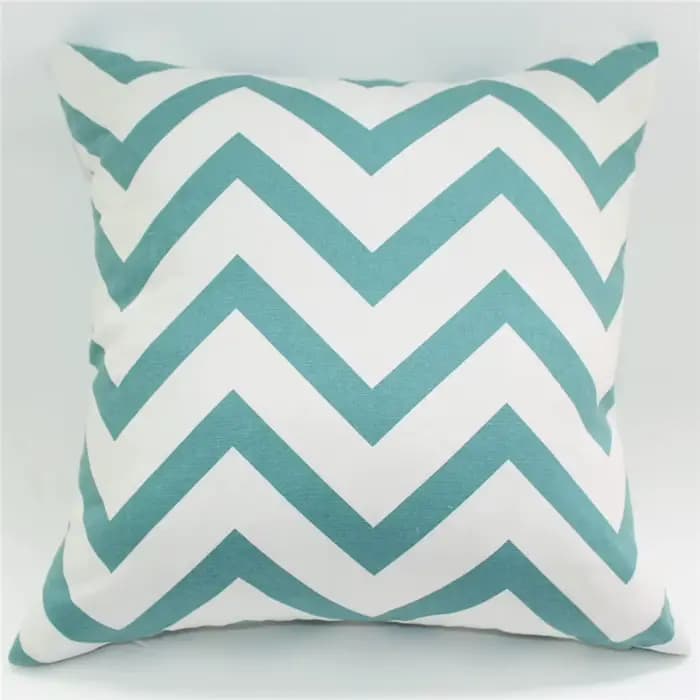 Housse de coussin en toile de coton avec motif ondulé