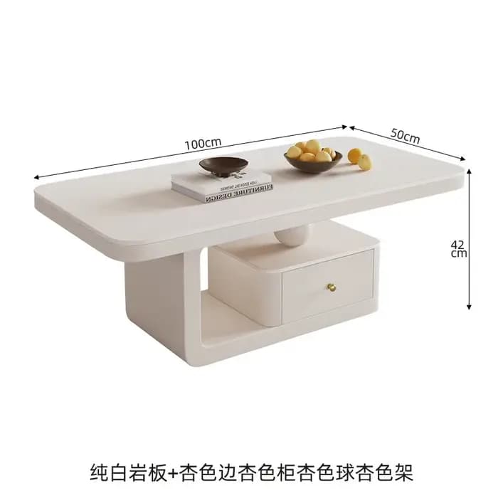 Table basse de luxe moderne affichage rectangulaire
