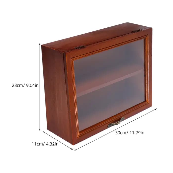 Vitrine en bois avec porte en acrylique