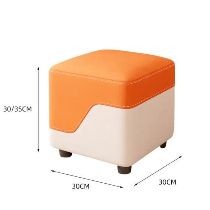 Petits tabourets carrés rembourrés confortables et doux, multi-usages pour salon, canapé, entrée, re