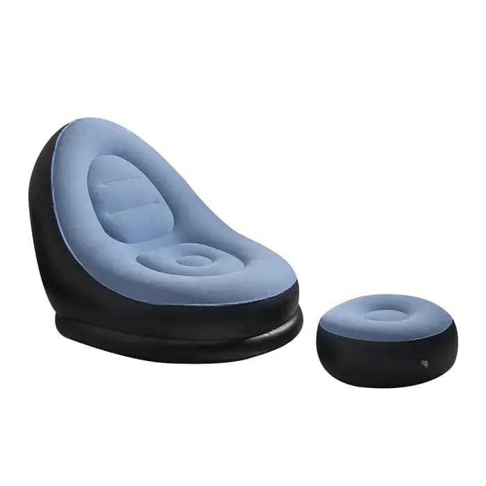 Canapé paresseux chaise gonflable inclinable pliante (canapé + repose-pieds) canapé-lit extérieur av