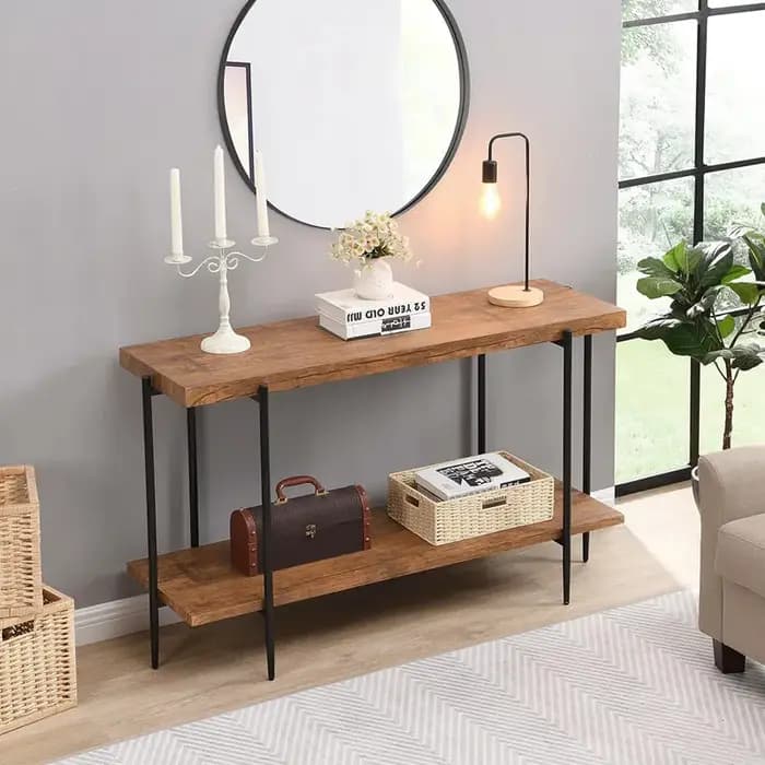 Wabi Sabi Table Console Vintage rustique Simple Premium Table Console de beauté pour couloir entrée