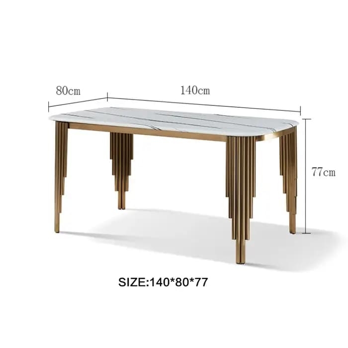 Table à manger rectangulaire en marbre