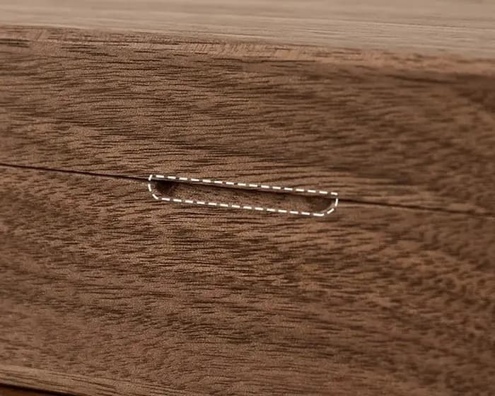 Boîte de rangement de bureau en bois massif