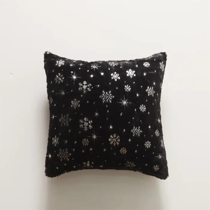Juste de coussin en peluche de Noël pour canapé