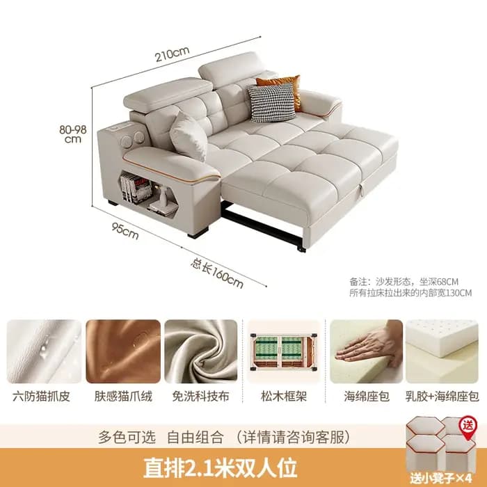 Canapés extensibles multifonctions rangement de luxe appartement chambres