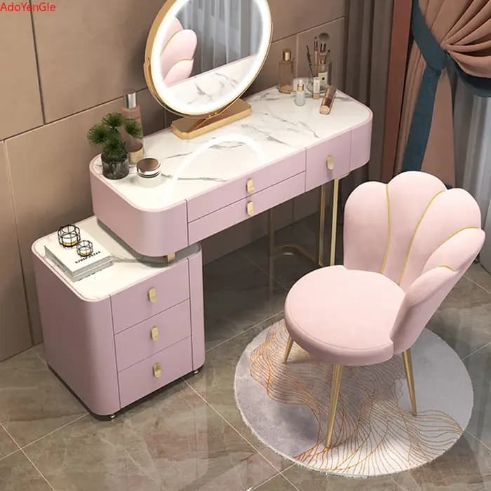 Chaises nordiques meubles de maison chaise de salle à manger de luxe salon réception dossier en velours doux manucure loisirs maquillage tabouret ins