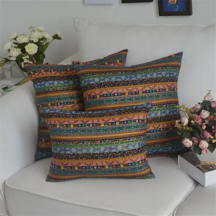 Housse de coussin rétro Vintage pour salon