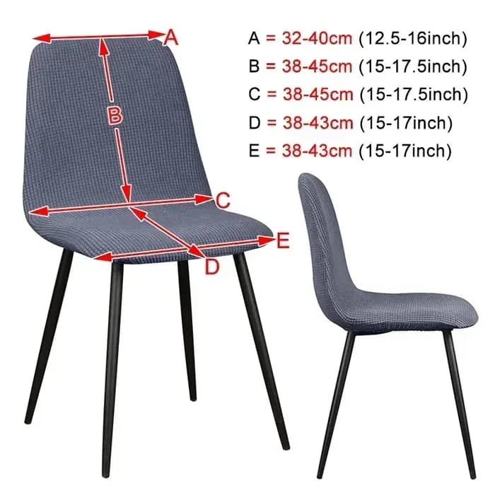 Housse de chaise en tissu velours doux
