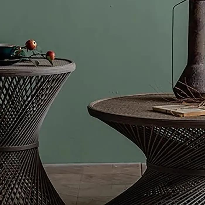 Table basse Vintage américaine Unique ronde du milieu du siècle