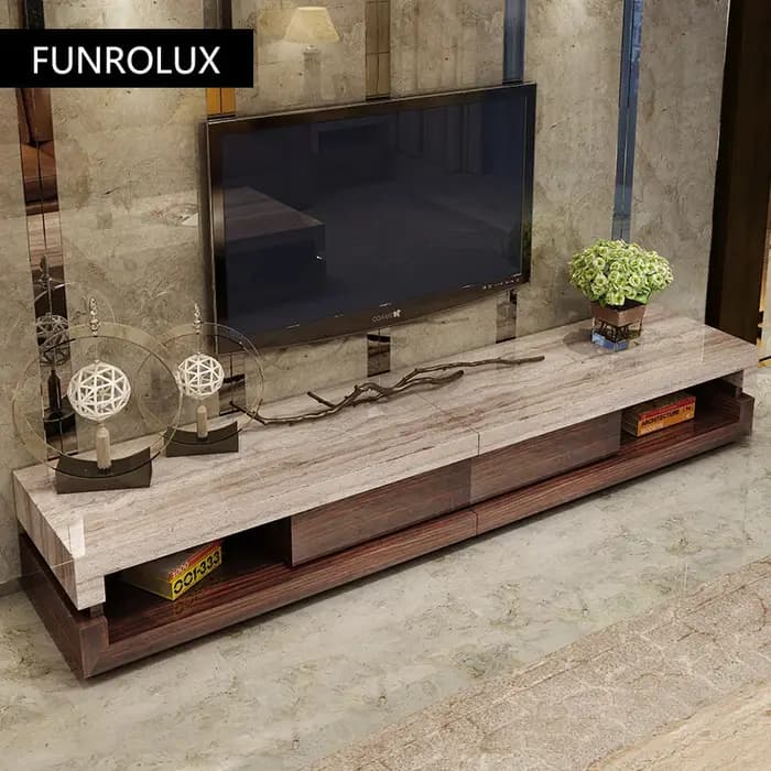 Meuble TV Mural en Marbre et Pierre Naturelle