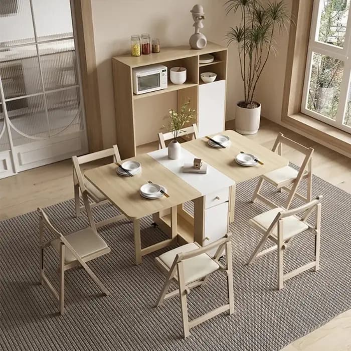 Table à manger carrée vintage de luxe