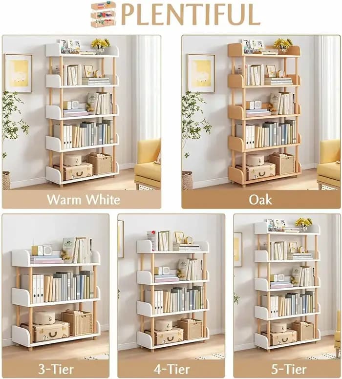 Wayifair Home Furniture Store Bibliothèque d'exposition moderne avec bord supérieur et cadre en bois massif pour la
