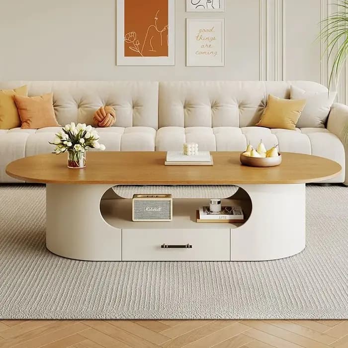 Table basse de rangement à couverture rigide