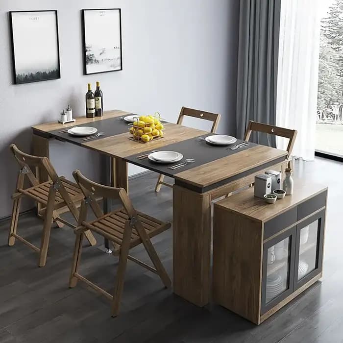 Table à manger extensible multifonctionnelle