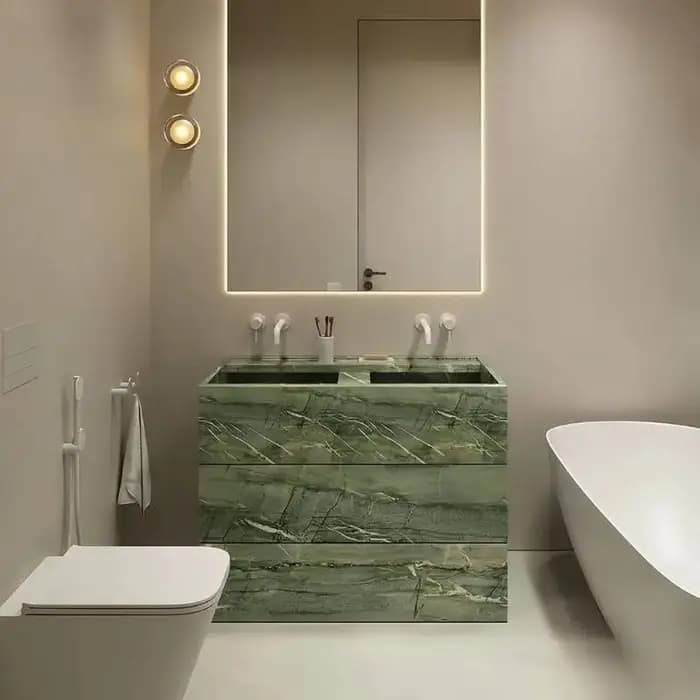 Décors Meuble De Salle De Bain moderne vert européen gain De place Meuble De Salle De Bain debout Me