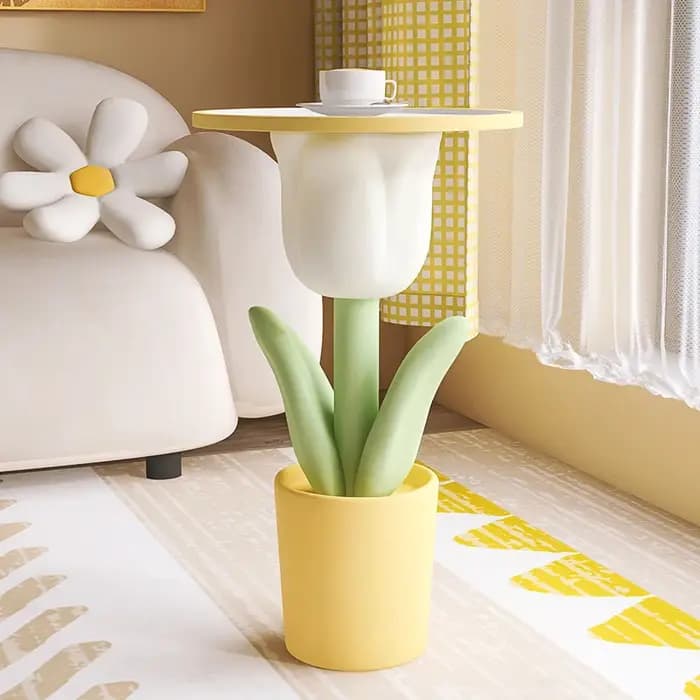 Table d'appoint tulipe rose de Style nordique, Table de chevet de salon, petite Table basse créative