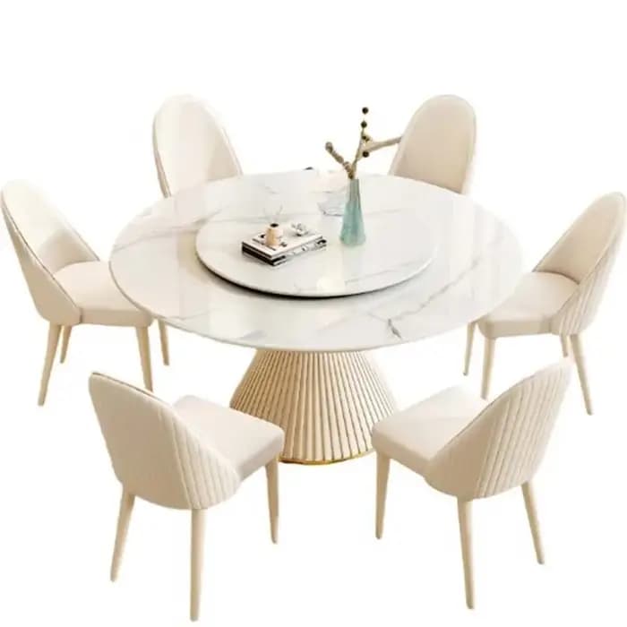 Table ronde Unique De luxe design grand ensemble De Table à manger De cuisine nordique salon moderne